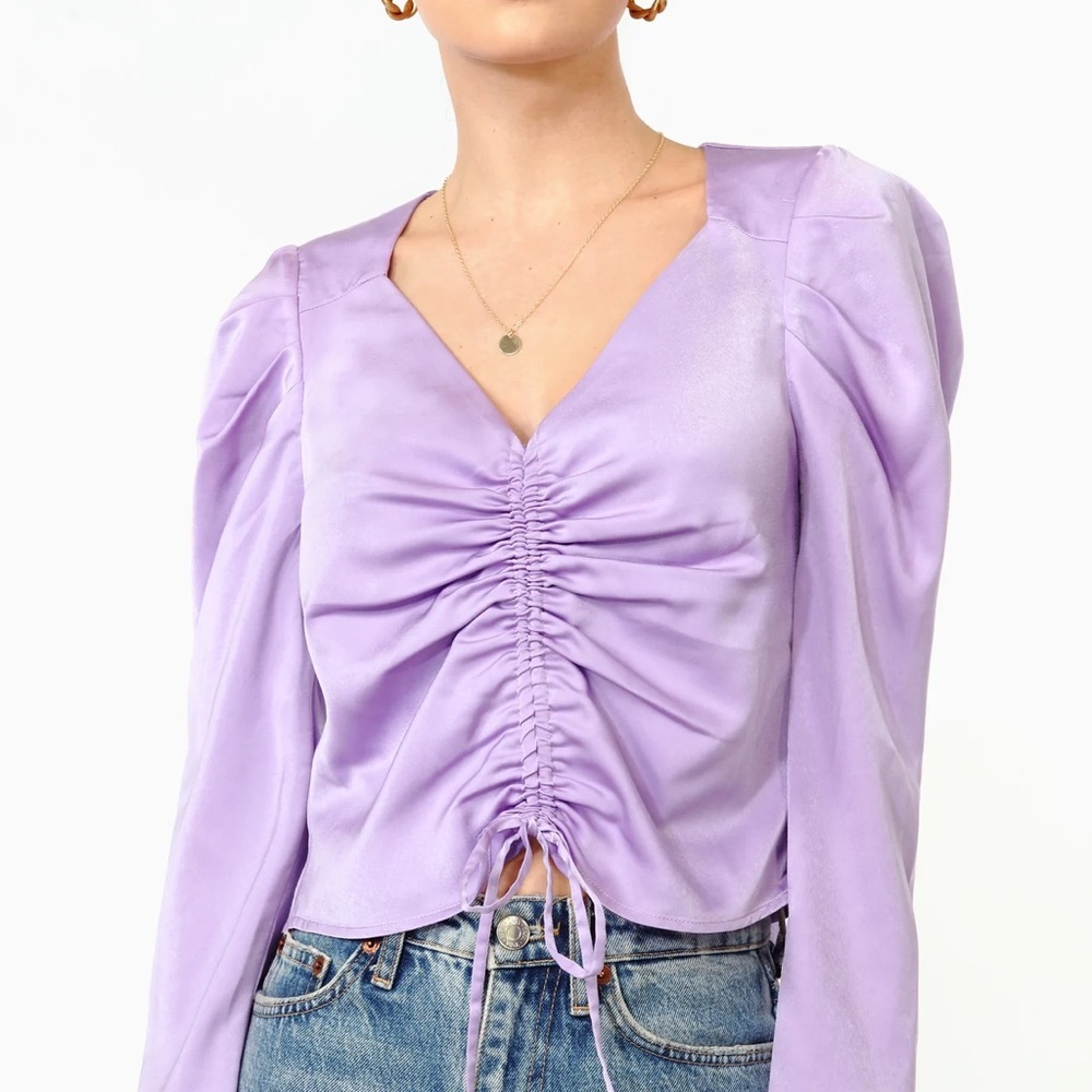 Lavender Ruched Women's Top